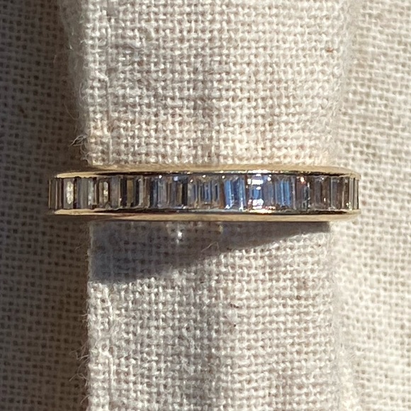 GORGEOUS Estate Ring Wedding Band Diamond Gold 14K Vintage - Picture 8 of 9